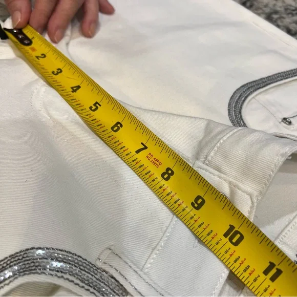 White‎ Daniel Jeans with Silver Stitched detail on front and back Size 13/14 - Picture 13 of 13